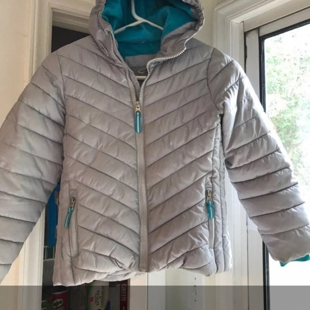❄️Champion Gray Hoodie Puffer Jacket